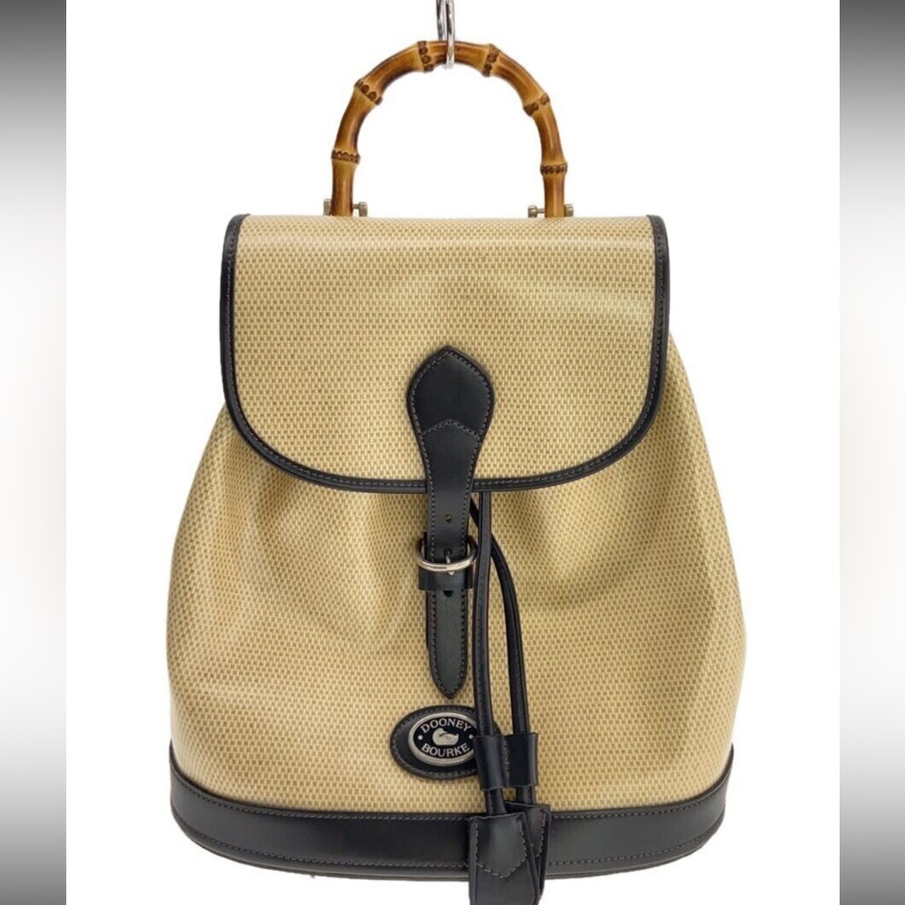Dooney & Bourke Beige and Black Backpack